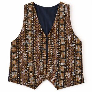 Vintage Embroidered Tapestry Vest Boho Western Festival Coitagecore S/M